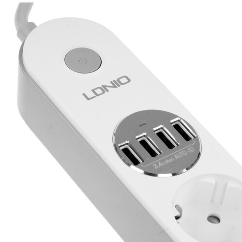 Купить Удлинитель Perfeo LDNIO SE4432 серый  9172534. Характеристики, отзывы и цены в Донецке