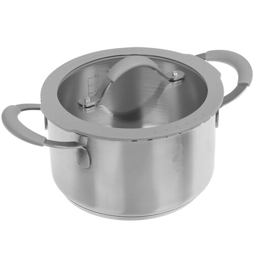 Купить Кастрюля OneTwo Sapphire O3SC25 2.5 л 18 см серебристый  9204335. Характеристики, отзывы и цены в Донецке