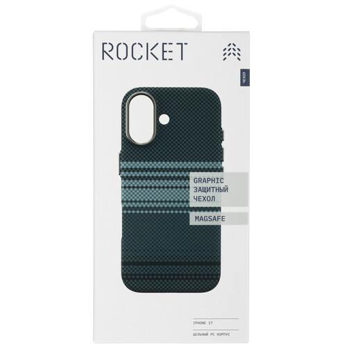 Купить Накладка  Rocket Graphic для Apple iPhone 17 синий/голубой, черный  5639058. Характеристики, отзывы и цены в Донецке