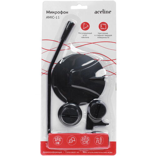 Купить Микрофон Aceline AMIC-11 черный  1643222. Характеристики, отзывы и цены в Донецке