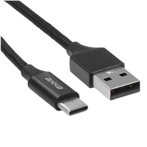 Купить Кабель круглый AXXA USB Type-C - USB 2.0 Type-A черный 2 м  9113448. Характеристики, отзывы и цены в Донецке