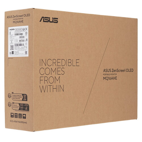 Купить 15.6" Монитор ASUS ZenScreen MQ16AHE серый  5473532. Характеристики, отзывы и цены в Донецке