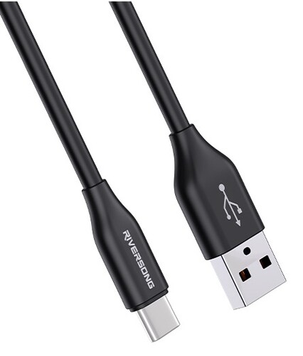 Купить Кабель круглый RIVERSONG USB Type-C - USB 2.0 Type-A черный 2 м  5489957. Характеристики, отзывы и цены в Донецке