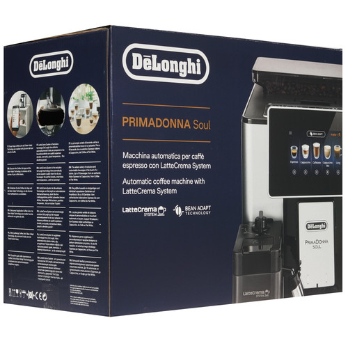Купить Кофемашина автоматическая DeLonghi PrimaDonna Soul ECAM 610.55.SB черный  5319927. Характеристики, отзывы и цены в Донецке