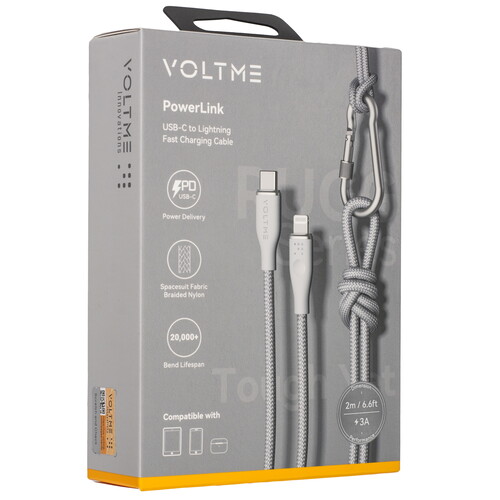 Купить Кабель круглый VOLTME Lightning 8-pin - USB Type-C серый 2 м  9210877. Характеристики, отзывы и цены в Донецке