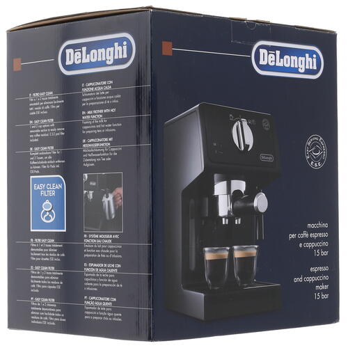 Купить Кофеварка рожковая DeLonghi ECP 31.21 черный  8116359. Характеристики, отзывы и цены в Донецке