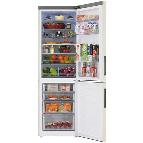 Купить Холодильник с морозильником   Haier C2F636CCRGU1 бежевый  5463891. Характеристики, отзывы и цены в Донецке