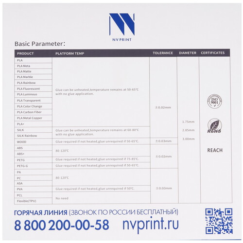 Купить Пластик NVPRINT TPU Trans. Red  9158634. Характеристики, отзывы и цены в Донецке