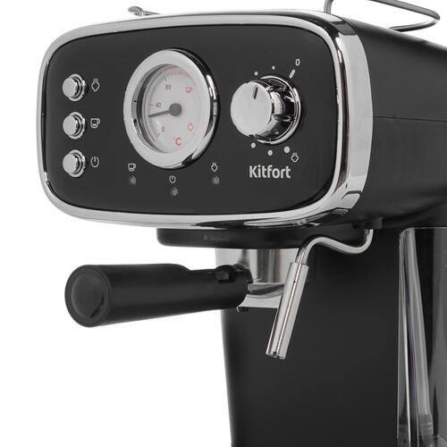 Купить Кофеварка рожковая Kitfort KT-736 черный  8189882. Характеристики, отзывы и цены в Донецке
