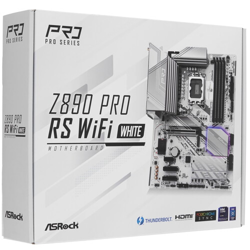 Купить Материнская плата ASRock Z890 Pro RS WiFi White  5608987. Характеристики, отзывы и цены в Донецке
