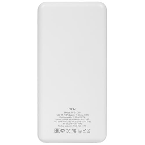 Купить Портативный аккумулятор TFN PowerAid белый  5465297. Характеристики, отзывы и цены в Донецке