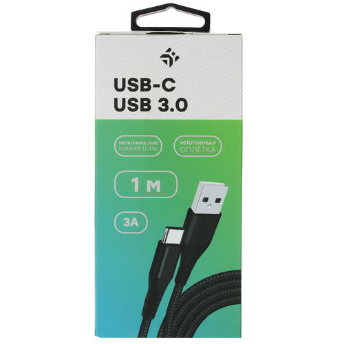Купить Кабель круглый DEXP USB Type-C - USB 3.0 Type-A черный 1 м  4834227. Характеристики, отзывы и цены в Донецке