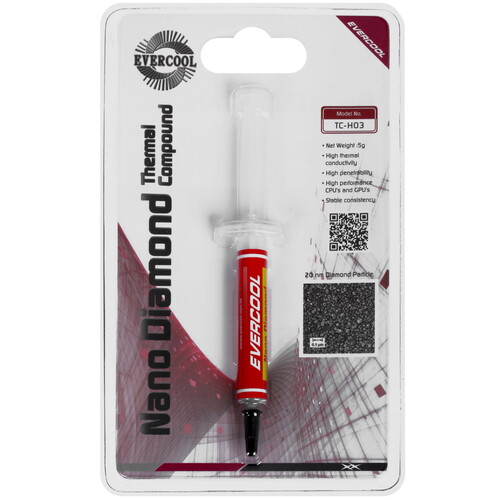 Купить Термопаста Evercool Nano Diamond [TC-H03]  1382072. Характеристики, отзывы и цены в Донецке