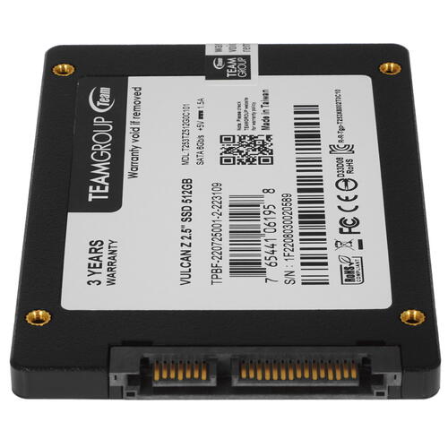 Купить 512 ГБ 2.5" SATA накопитель TEAMGROUP VULKAN Z [T253TZ512G0C101]  5062277. Характеристики, отзывы и цены в Донецке