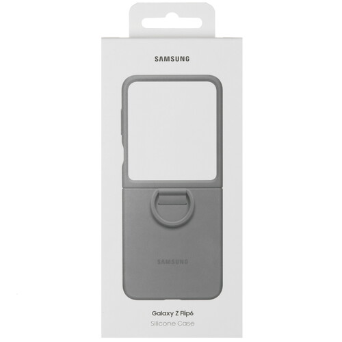 Купить Накладка  Samsung Silicone Case для Samsung Galaxy Z Flip6 серый  5472511. Характеристики, отзывы и цены в Донецке