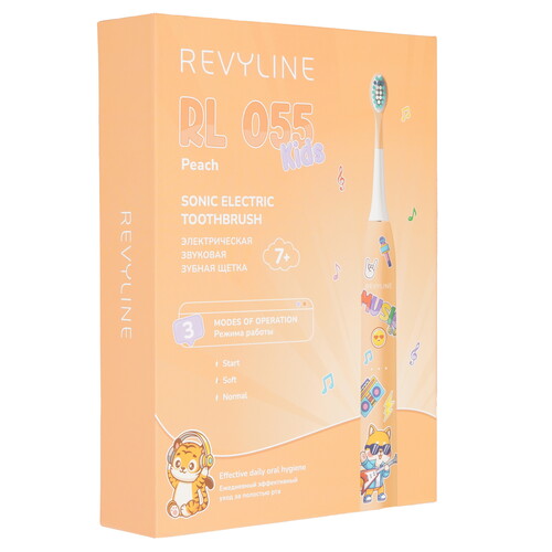 Купить Электрическая зубная щетка Revyline RL 055 Kids оранжевый  9225441. Характеристики, отзывы и цены в Донецке