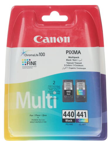 Купить Набор картриджей Canon PG-440/CL-441 многоцветный, черный  1040619. Характеристики, отзывы и цены в Донецке