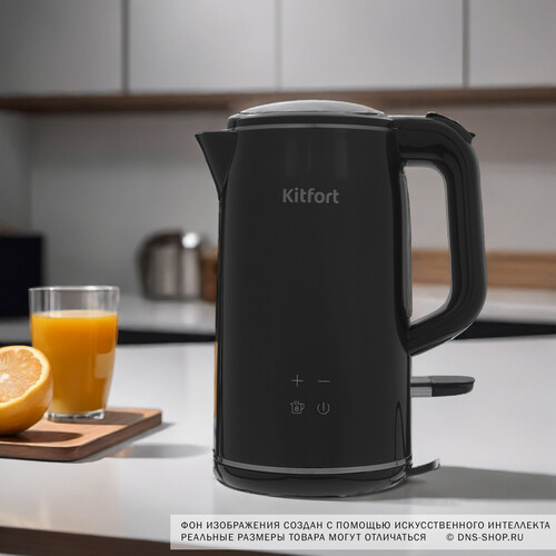 Купить Электрочайник Kitfort KT-6131 черный  5402188. Характеристики, отзывы и цены в Донецке