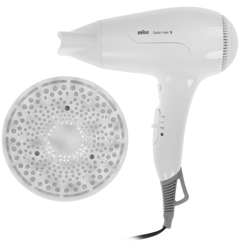 Купить Фен Braun BRHD385E белый  9189077. Характеристики, отзывы и цены в Донецке