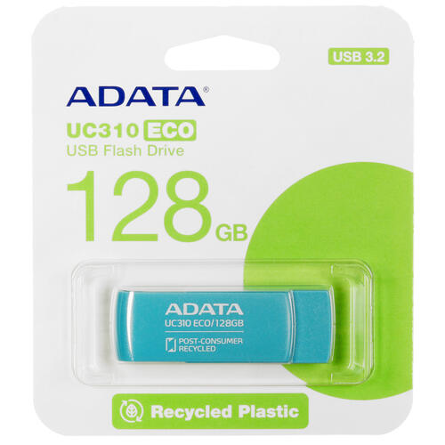 Купить Память USB Flash 128 ГБ AData UC310 ECO [UC310E-128G-RGN]  5450331. Характеристики, отзывы и цены в Донецке