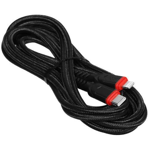 Купить Кабель круглый Hoco Lightning 8-pin - USB Type-C черный 3 м  5635341. Характеристики, отзывы и цены в Донецке