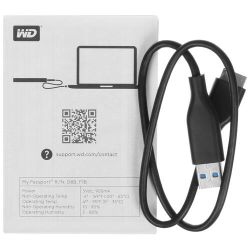 Купить 1 ТБ Внешний HDD WD My Passport [WDBYVG0010BBK-CESN]  5429259. Характеристики, отзывы и цены в Донецке
