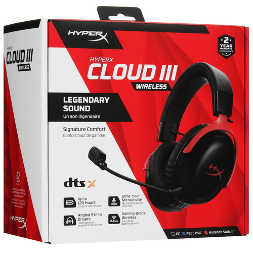Купить Беспроводные наушники HyperX Cloud III Wireless красный 2023  5475491. Характеристики, отзывы и цены в Донецке