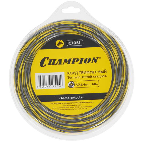 Купить Леска для триммеров Champion Tornado C7051  5099809. Характеристики, отзывы и цены в Донецке