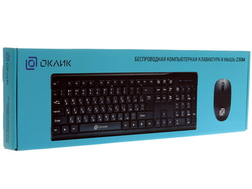Купить Клавиатура+мышь беспроводная   Oklick 230M черный  1137073. Характеристики, отзывы и цены в Донецке
