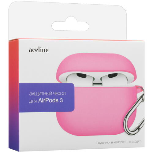 Купить Чехол Aceline для Apple AirPods 3, розовый  5427126. Характеристики, отзывы и цены в Донецке