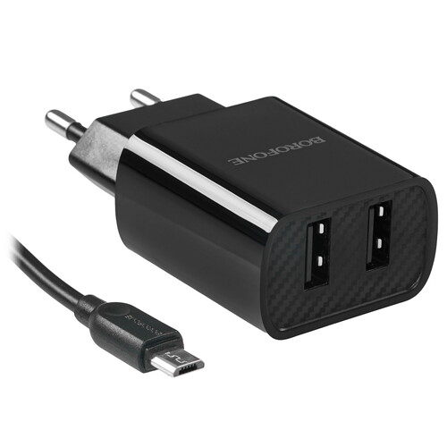 Купить Сетевое зарядное устройство Borofone BA53A черный  5474839. Характеристики, отзывы и цены в Донецке