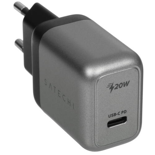 Купить Сетевое зарядное устройство Satechi 20W USB-C PD Wall Charger серый  9073280. Характеристики, отзывы и цены в Донецке