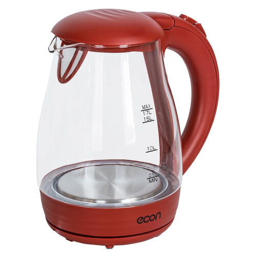 Купить Электрочайник ECON ECO-1739KE ruby красный  5353502. Характеристики, отзывы и цены в Донецке