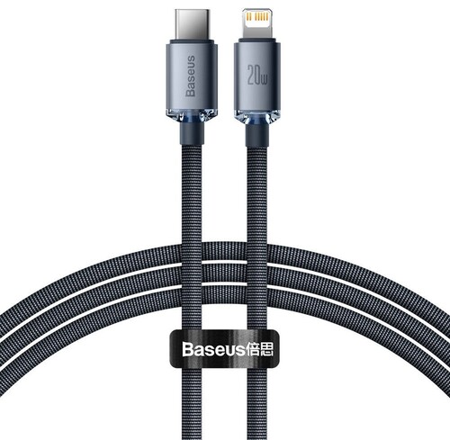 Купить Кабель круглый Baseus Lightning 8-pin - USB Type-C черный 1.2 м  5627563. Характеристики, отзывы и цены в Донецке