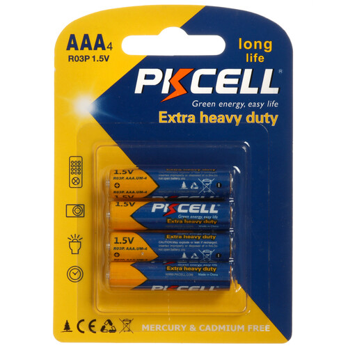Купить Батарейка PKCELL R03P-4B AAA (LR03/FR03)  9196104. Характеристики, отзывы и цены в Донецке