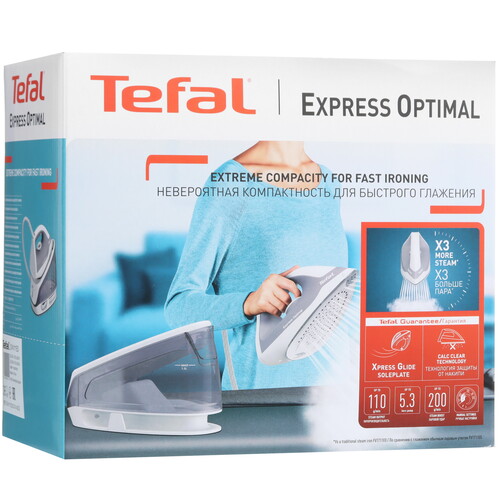 Купить Парогенератор Tefal Express Optimal SV4111E0 серый  5442373. Характеристики, отзывы и цены в Донецке