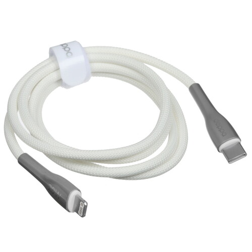 Купить Кабель круглый DEPPA Lightning 8-pin - USB Type-C белый 1 м  9096804. Характеристики, отзывы и цены в Донецке