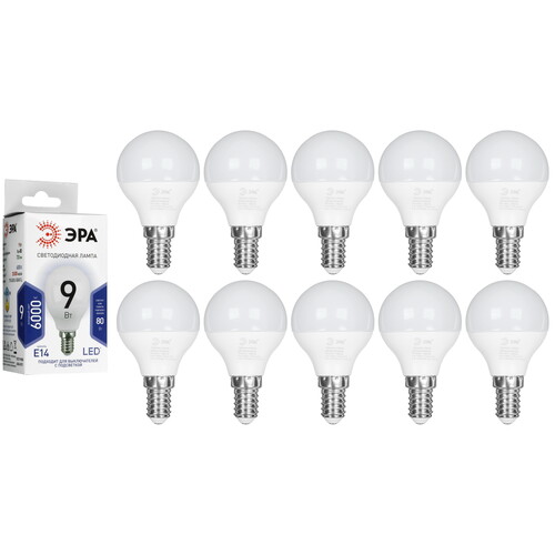 Купить Комплект светодиодных ламп ЭРА LED P45-9W-860-E14  5614980. Характеристики, отзывы и цены в Донецке
