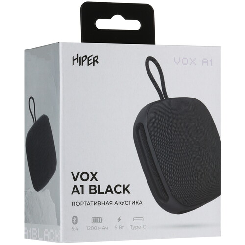 Купить Портативная колонка HIPER VOX A1, черный  5480904. Характеристики, отзывы и цены в Донецке
