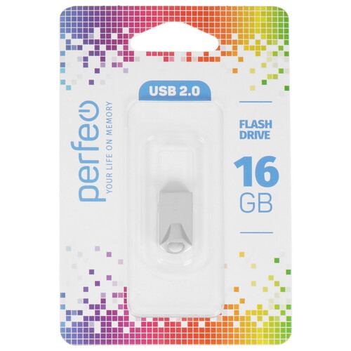 Купить Память USB Flash 16 ГБ Perfeo M10 Metal Series [PF-M10MS016]  9209089. Характеристики, отзывы и цены в Донецке