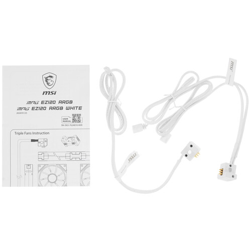 Купить Вентилятор MSI MPG EZ120 ARGB  белый  5493837. Характеристики, отзывы и цены в Донецке