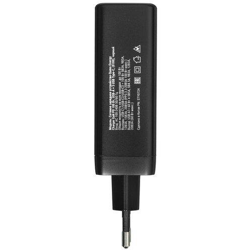Купить Сетевое зарядное устройство QUMO Energy PD 100W черный  5495482. Характеристики, отзывы и цены в Донецке