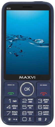 Купить Сотовый телефон Maxvi B35 синий  9916944. Характеристики, отзывы и цены в Донецке