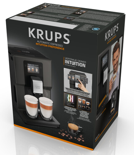 Купить Кофемашина автоматическая Krups Intuition Preference EA872B10 черный  5632382. Характеристики, отзывы и цены в Донецке