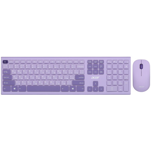 Купить Клавиатура+мышь беспроводная   Acer OCC205 фиолетовый  9091293. Характеристики, отзывы и цены в Донецке