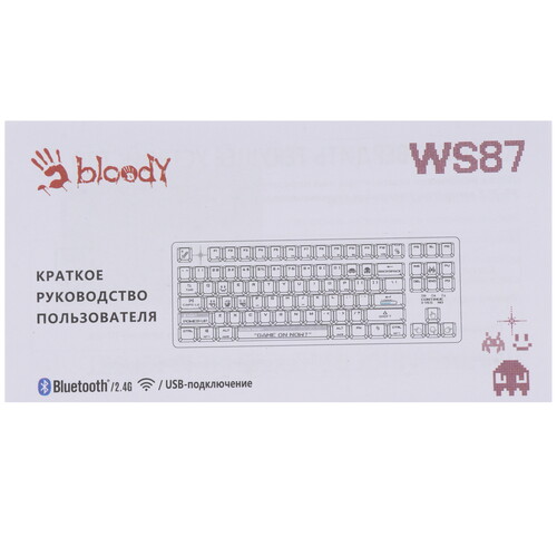 Купить Клавиатура  проводная + беспроводная A4Tech Bloody WS87 Pixels Red  9299394. Характеристики, отзывы и цены в Донецке