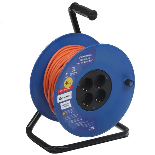 Купить Удлинитель силовой Атлант 40294 синий  9303834. Характеристики, отзывы и цены в Донецке