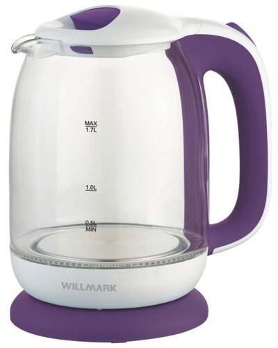 Купить Электрочайник WILLMARK WEK-1704G фиолетовый  5343849. Характеристики, отзывы и цены в Донецке