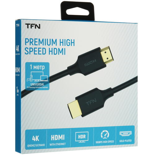 Купить Кабель  TFN HDMI - HDMI, 1 м  5465813. Характеристики, отзывы и цены в Донецке