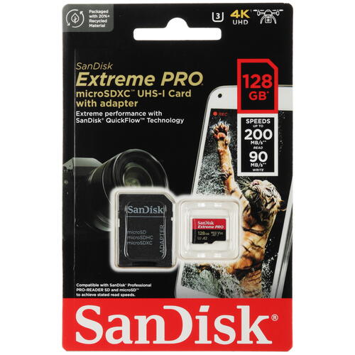 Купить Карта памяти SanDisk Extreme Pro microSDXC 128 ГБ [SDSQXCD-128G-GN6MA]  9047164. Характеристики, отзывы и цены в Донецке